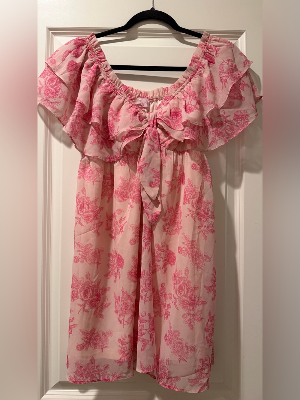 Pink Lily Blush Pink Floral Dress